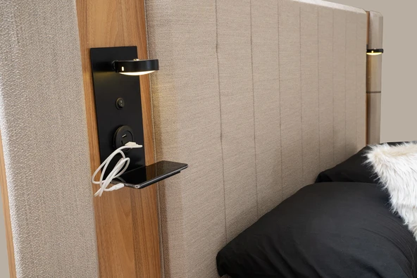 ANTİK MDF BAZALI KARYOLA VE BAŞUCU - Resim 5