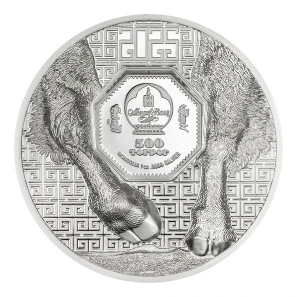 AgaKulche Moğolistan Bizonu Gümüş Sikke Coin - 2
