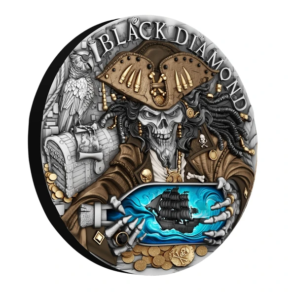 AgaKulche Kara Elmas Gümüş Sikke Coin - 3