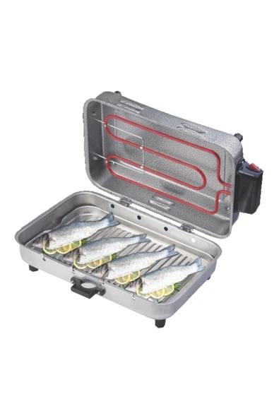 TANER Standart Boy Elektrikli Izgara Mangal Barbekü 31*21 cm - 850 W Tnrz1700 - 4