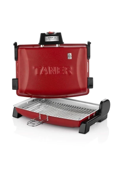 TANER Kebapçı Elektrikli Izgara Mangal Barbekü Çift Telli Büyük Boy Kırmızı Tnrız1705 - 4