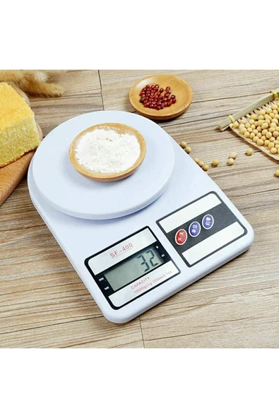 Tiffany Dijital Hassas Mutfak Tartısı Mutfak Terazisi Lcd Ekran-hassas Ölçüm 10kg-1gr Pil Hediyeli