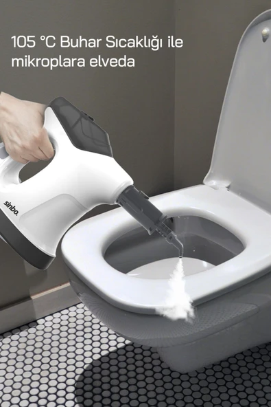 Sinbo SSC-6424 9 in1 Çok Fonksiyonlu El Tipi Basınçlı Buharlı Temizlik Makinesi-Kesintisiz Buhar Özellikli - 3