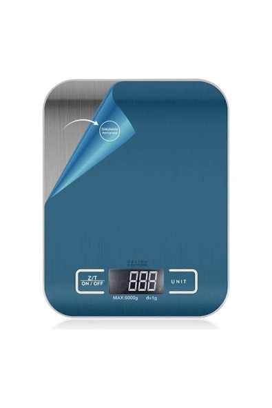 Tiffany Lüx Dijital Mutfak Terazisi 5 Kg 1 gr Hassas Paslanmaz Çelik Pil Hediyeli - 2