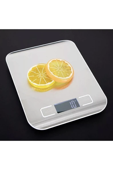 Tiffany Lüx Dijital Mutfak Terazisi 5 Kg 1 gr Hassas Paslanmaz Çelik Pil Hediyeli - 4