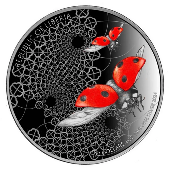 AgaKulche Uğur Böceği Gümüş Sikke Coin - 2