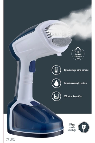 Sinbo SSI-6626 Buharlı Kırışıklık Giderici - 1500W - 4