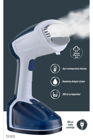 Sinbo SSI-6626 Buharlı Kırışıklık Giderici - 1500W - 4