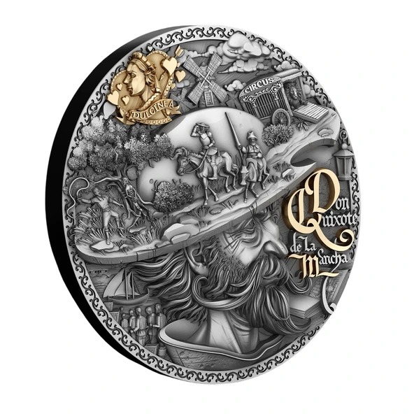 AgaKulche Don Kişot Altın Kaplama Gümüş Sikke Coin - 4