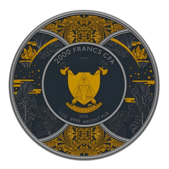 AgaKulche Durga Rutenyum 2024 Altın Kaplama Gümüş Sikke Coin - 4