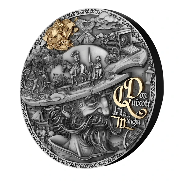 AgaKulche Don Kişot Altın Kaplama Gümüş Sikke Coin - 3