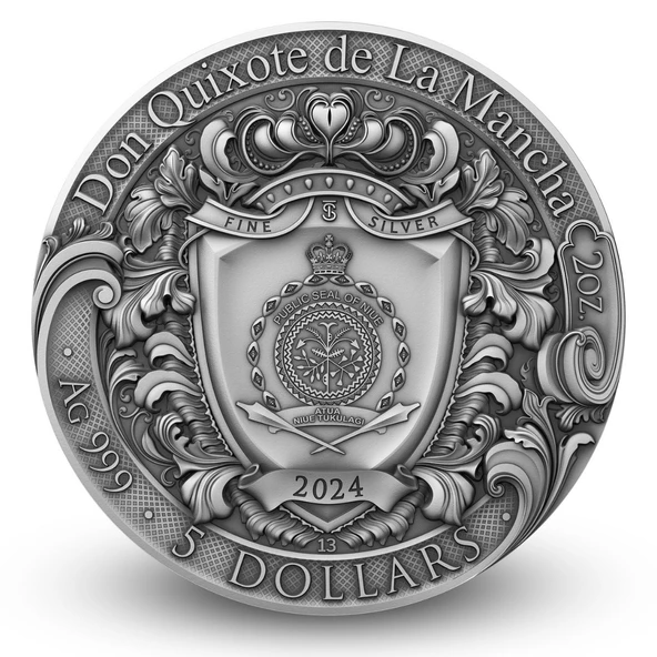 AgaKulche Don Kişot Altın Kaplama Gümüş Sikke Coin - 2