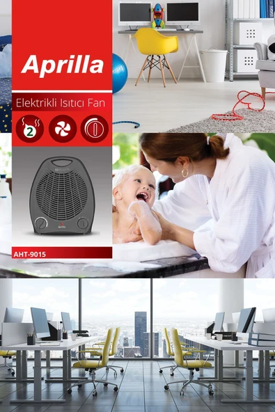 Aprilla Aht 9015 Fanlı Isıtıcı Sıcak - Soğuk 2000W Termostatlı - 2