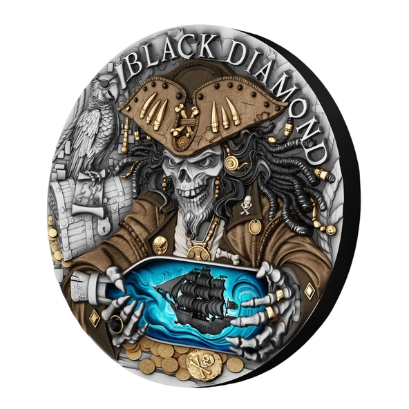 AgaKulche Kara Elmas Gümüş Sikke Coin - 5