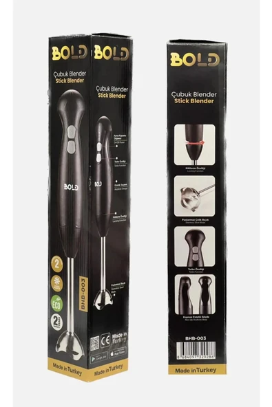 BOLD Siyah Çubuk Blender - 5