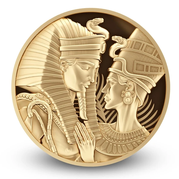 AgaKulche Amenhotep Nefertiti 1/10 Ons Altın Sikke Coin