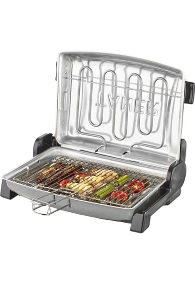 TANER Kebapçı Elektrikli Izgara Mangal Barbekü Çift Telli Büyük Boy Kırmızı - 3