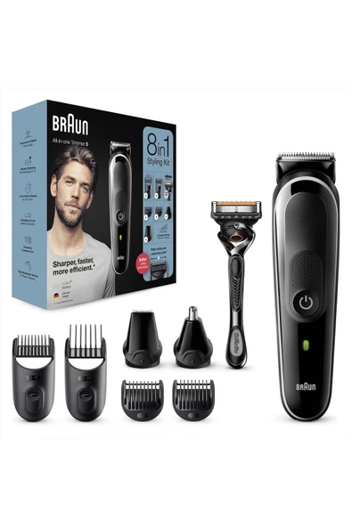 Braun MGK 5360 Erkek Bakım Kiti 8'i 1 Arada Şekillendirici + Gillette Hediye - 6
