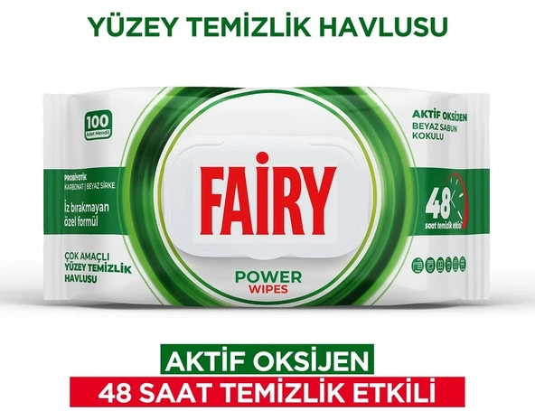 Fairy Yüzey Temizlik Havlusu 100 Yaprak Limon Yağlı & Aktif Oksijen (4 Lü Set) 400 Yaprak Karma - 9