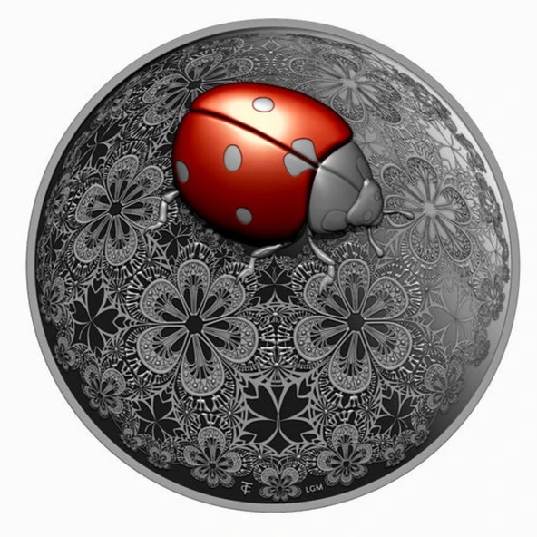 AgaKulche Uğur Böceği Gümüş Sikke Coin - 3