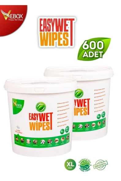 Easy Wet Wipes Kova Beyaz Sabun Kokulu Eko 2’li 600 Adet