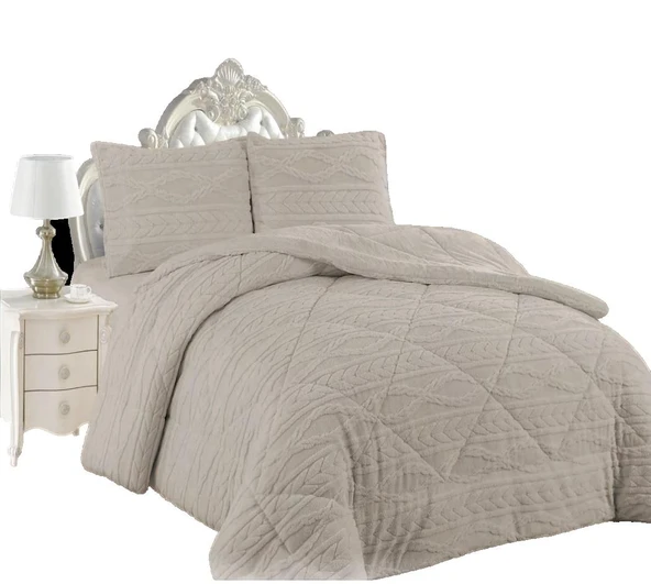 COMFORT YORGAN SETİ ÇİFT KİŞİLİK IVY CAPPUCİNO - Resim 2