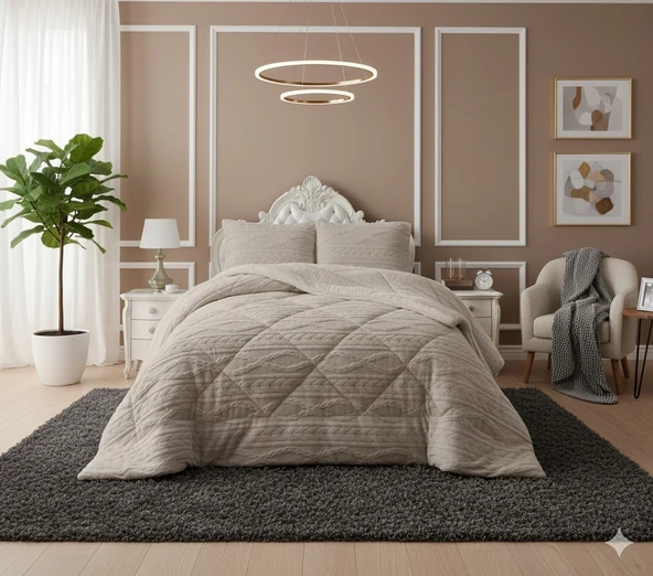 COMFORT YORGAN SETİ ÇİFT KİŞİLİK IVY CAPPUCİNO ürün görseli