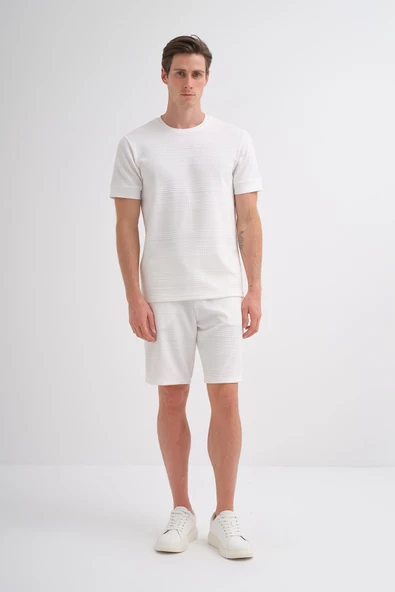 Cazador Regular Fit Örme Dokulu Bermuda Şort - 4