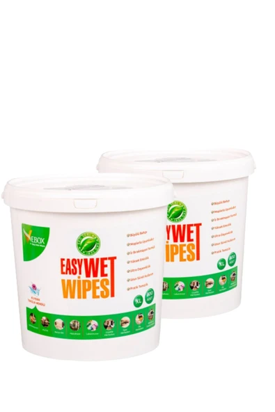Vebox Easy Wet Wipes Kova Islak Mendil - Yüzey Temizleme Havlusu Büyülü Bahçe Kokulu Eko 2'li 600 - 2