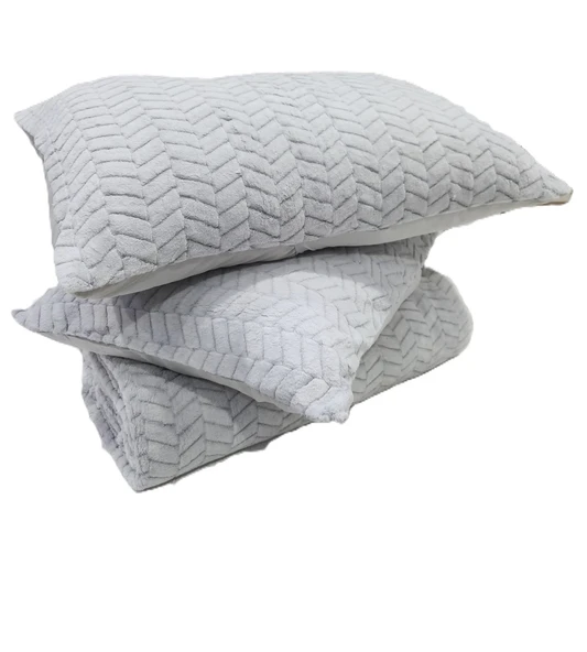 MERİNOS MODERNLİNE ÇİFT KİŞİLİK 3 PARÇA SENSE BATTANİYE SETİ GRİ - Resim 2