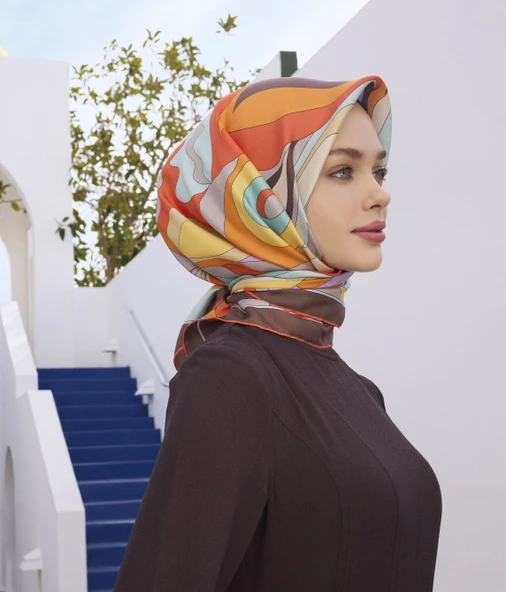 Saf İpek Eşarp 4108D02( Twill İpek) -3185