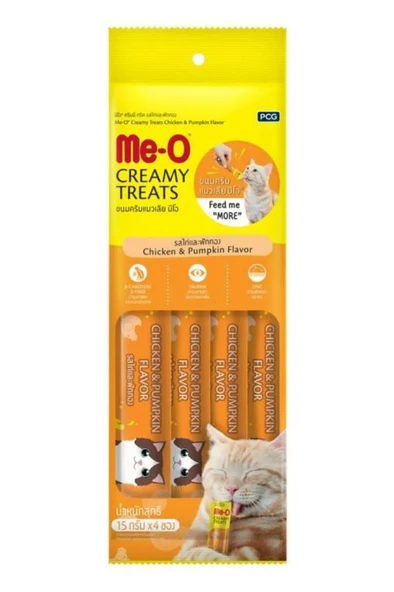 Me-O Tavuklu Bal Kabaklı Krema Kedi Ödül Maması 15 Gr x 4 Adet