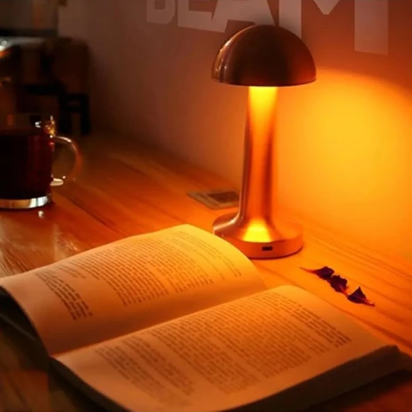 Cata CT-8430 Lizbon Şarjlı Masa Lambası Rose Gold Dokunmatik Dimmerli 3 Renk Modlu LED Işık - 5