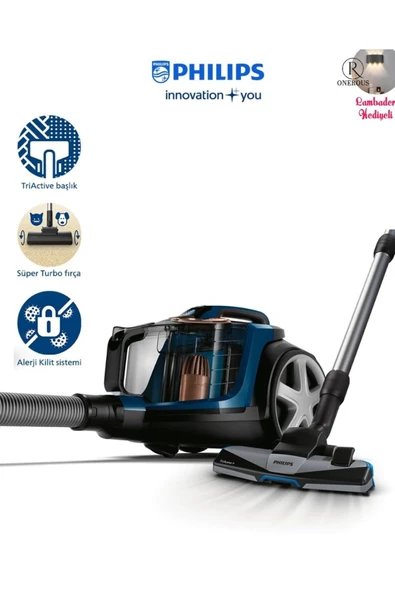 7000 Serisi PowerPro Max - Üstün Performanslı 900W Motor, Yüksek Emiş Gücü+Turbo Başlıklı Süpürge