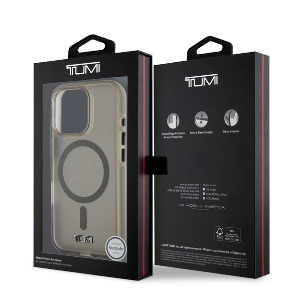 TUMI iPhone 16 Pro Max Kılıf TUMI Orjinal Lisanslı M-safe Şarj Özellikli Airbagli Buzlu Transparan Kapak - Resim 12