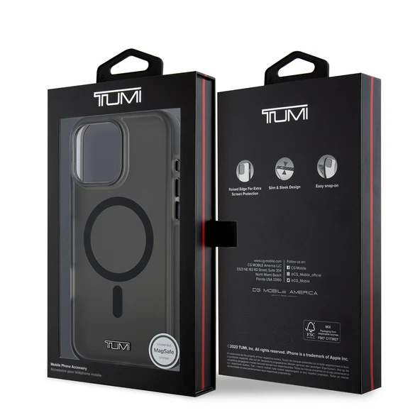 TUMI iPhone 16 Pro Max Kılıf TUMI Orjinal Lisanslı M-safe Şarj Özellikli Airbagli Buzlu Transparan Kapak - Resim 11