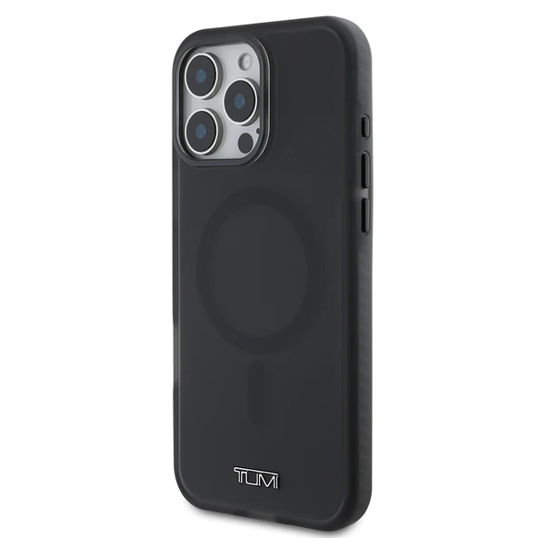 TUMI iPhone 16 Pro Max Kılıf TUMI Orjinal Lisanslı M-safe Şarj Özellikli Airbagli Buzlu Transparan Kapak - Resim 8