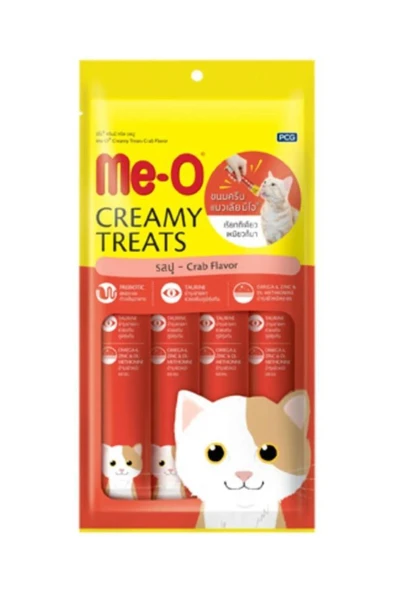 Me-O Kremalı Yengeçli Kedi Sıvı Ödül Maması 15 Gr x 4 Adet