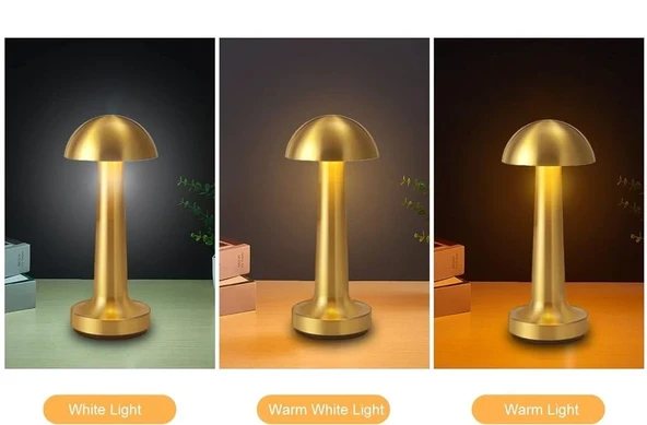 Cata CT-8429 Lizbon Şarjlı Masa Lambası Gold Dokunmatik Dimmerli 3 Renk Modlu LED Işık - 2