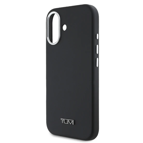 TUMI iPhone 16 Kılıf TUMI Orjinal Lisanslı M-safe Şarj Özellikli Metal Yazı Logolu PU Deri Kapak - 4