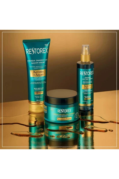 Keratin & Argan Onarıcı Sıvı Saç Bakım Kremi 200 Ml - Yıpranmış Ve Hasar Görmüş Saçlar - 5