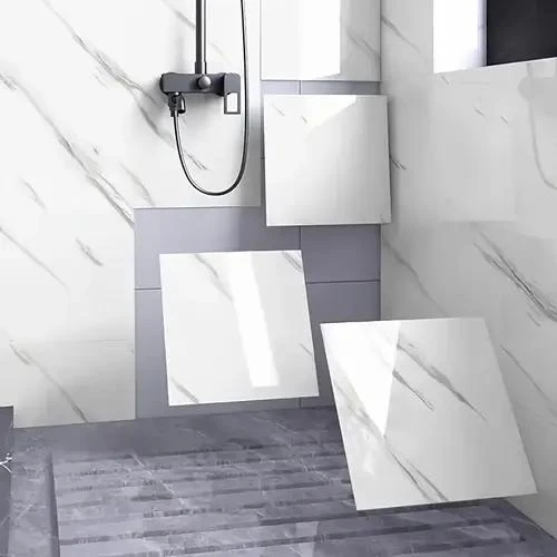 KENPAZAR BEYAZ MERMER DESENLİ ALÜMİNYUM PLASTİK DUVAR STİCKER (30*30) - 4