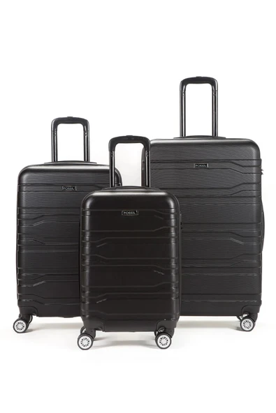 Fossil Unisex Büyük - Orta - Kabin Boy 3'lü Valiz Seti Siyah 123X - 2