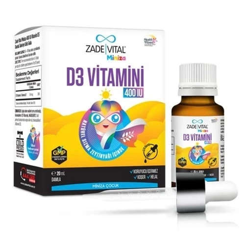 Zade Vital Miniza Vitamin D3 400 IU 20 ml