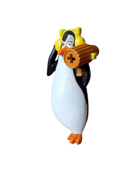 Vintage Madagaskar Müzik Dinleyen Penguen Figür & 11 cm - 3