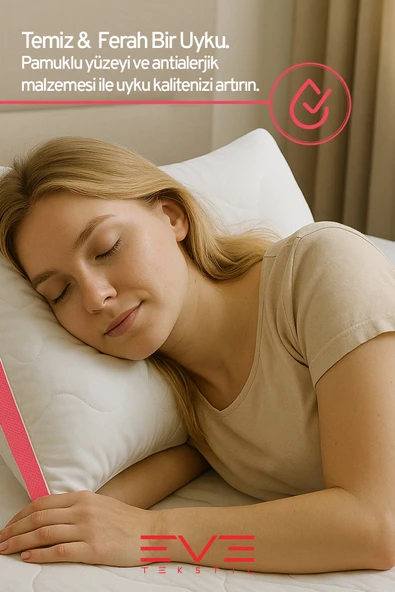 10 Adet Pembe Serisi Kılıflı Fermuarlı Klimali Antialerjik Silikon Nano Elyaf Yastık 50x70cm - Resim 8