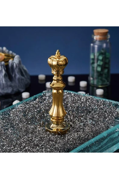 Mum Mühür Damga Kolu Premium Metal Kraliyet Tacı Parlak Altın - Resim 4