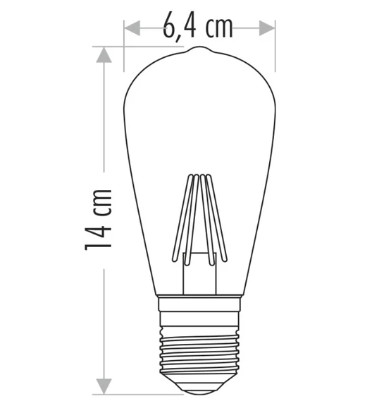 Cata CT-4350 Amber Rustik LED Ampul 4W E27 Duylu Dekoratif Filament Lamba 2700K Sıcak Işık - 2