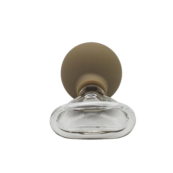 Silikon Vakumlu Cam Yüz Masaj Kupası 5’li Set Bej Renk - Resim 5