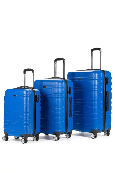 Fossil Unisex Büyük - Orta - Kabin Boy 3'lü Valiz Seti Sax 123X ürün görseli